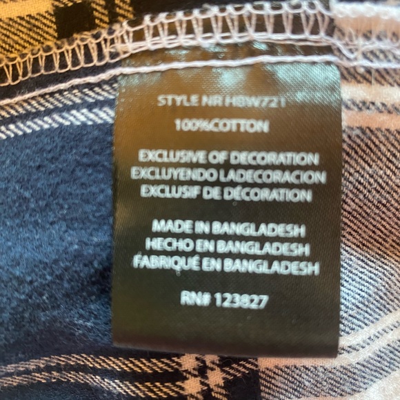 Harve Bernard blue and white plaid flannel shirt - Picture 2 of 4